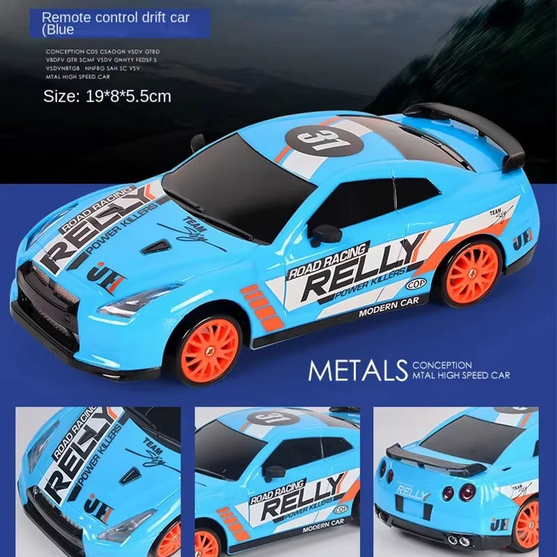 AE86 Model 1/18 RC Car 2.4G Remote Control 15Km/H AWD on Road LED Light ESP Gyroscope RC Drift Racing Toy Car Gift for Boy