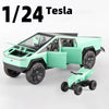 1:24 Tesla Cybertruck Pickup with Motorcycle 