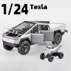1:24 Tesla Cybertruck Pickup with Motorcycle 