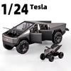 1:24 Tesla Cybertruck Pickup with Motorcycle 
