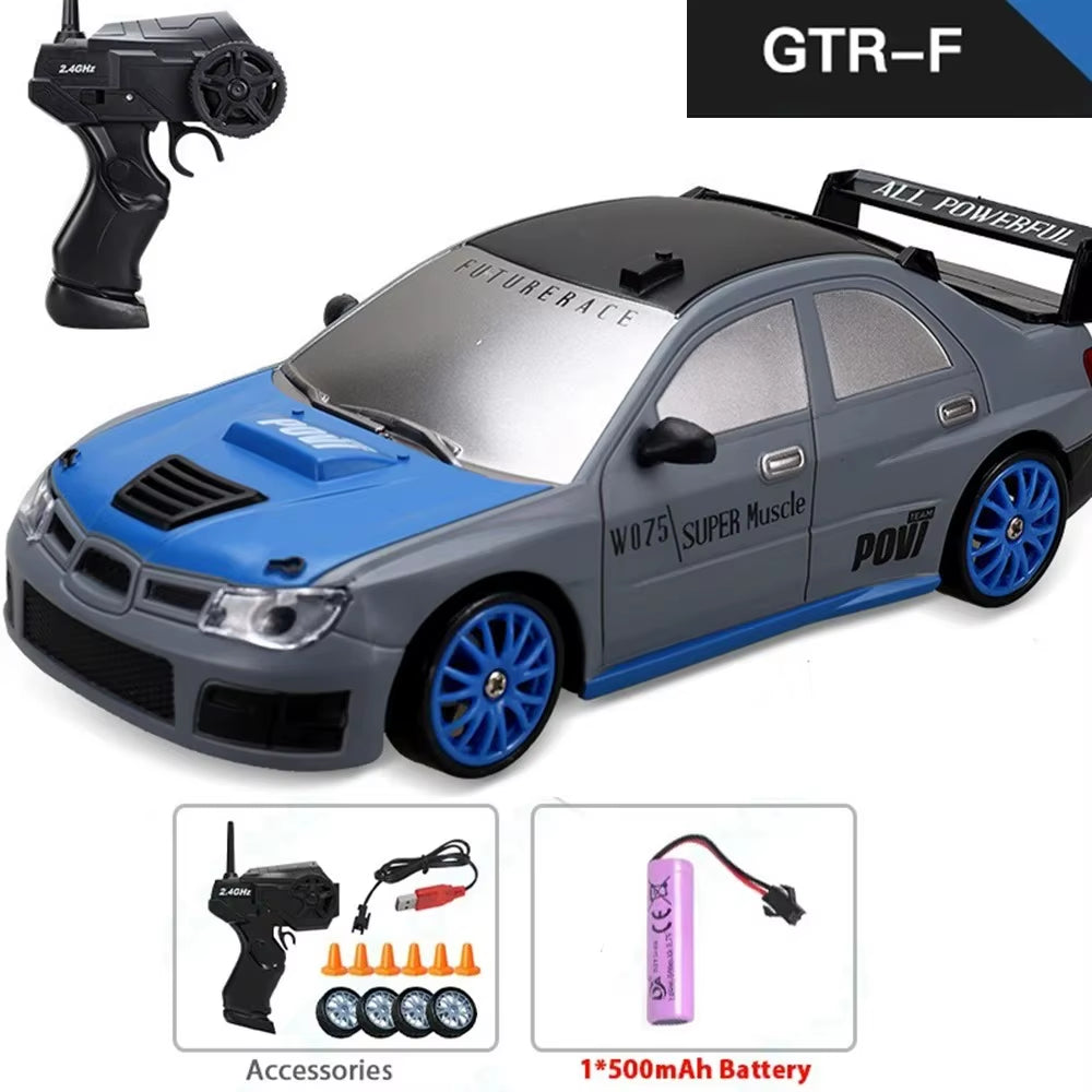 AE86 Model 1/18 RC Car 2.4G Remote Control 15Km/H AWD on Road LED Light ESP Gyroscope RC Drift Racing Toy Car Gift for Boy